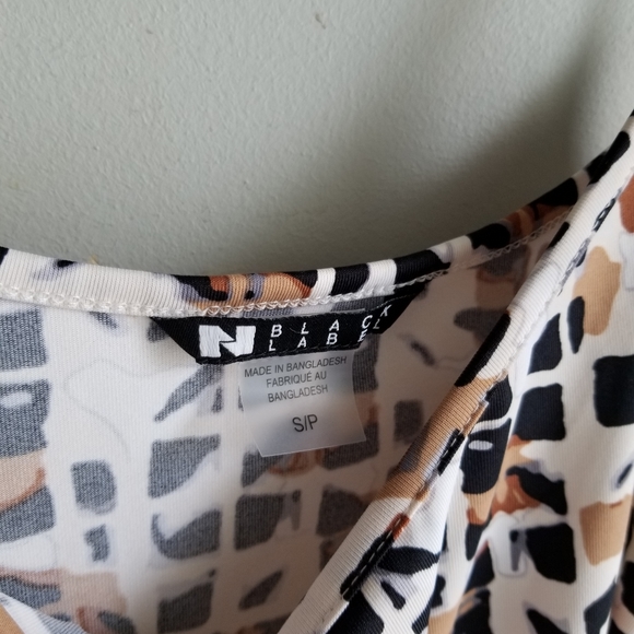 👚BLACK LABEL NEUTRAL PATTERN TANK TOP - Picture 3 of 5